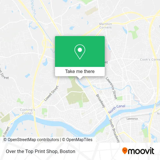 Over the Top Print Shop map