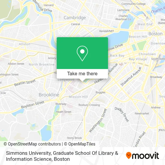 Simmons University, Graduate School Of Library & Information Science map
