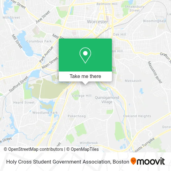 Holy Cross Student Government Association map