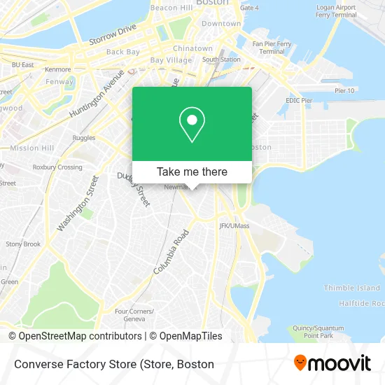 Converse Factory Store map