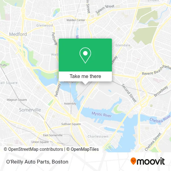 O'Reilly Auto Parts map