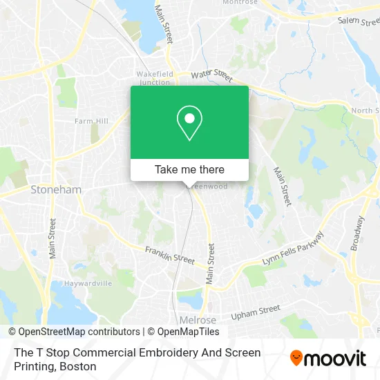 The T Stop Commercial Embroidery And Screen Printing map