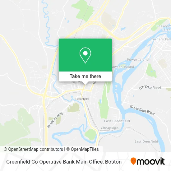Greenfield Co-Operative Bank Main Office map