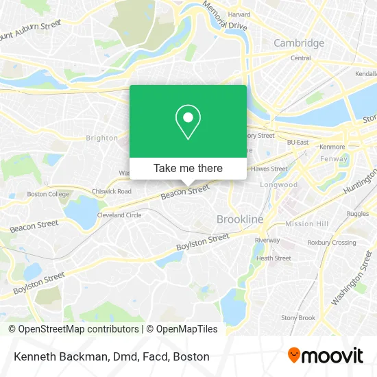 Kenneth Backman, Dmd, Facd map