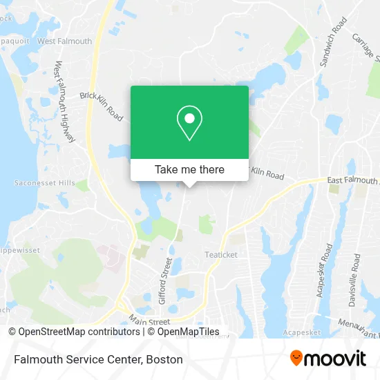 Falmouth Service Center map