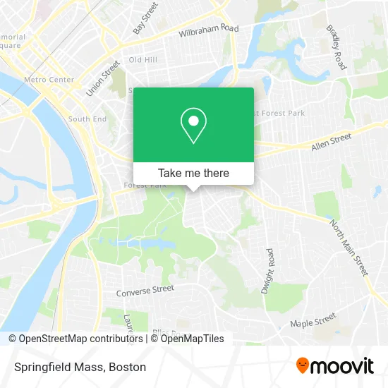 Springfield Mass map