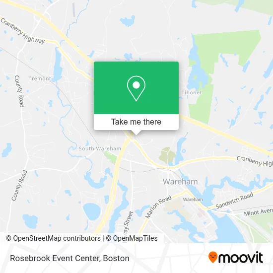 Rosebrook Event Center map
