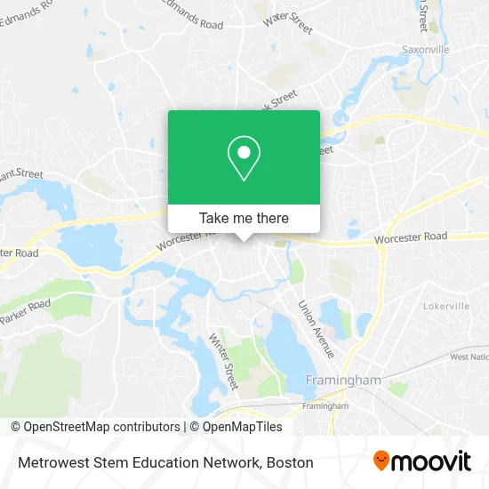 Metrowest Stem Education Network map