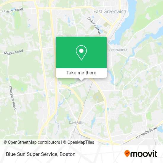 Blue Sun Super Service map
