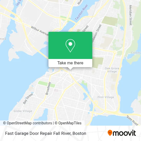 Fast Garage Door Repair Fall River map