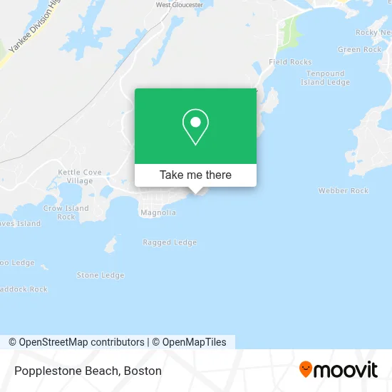 Popplestone Beach map