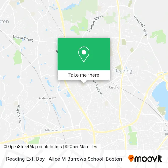 Reading Ext. Day - Alice M Barrows School map