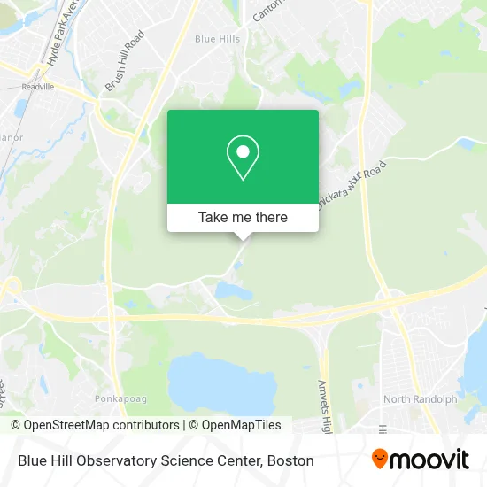 Blue Hill Observatory Science Center map