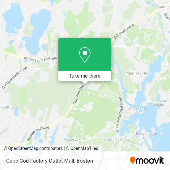 Cape Cod Factory Outlet Mall map