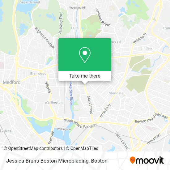 Jessica Bruns Boston Microblading map