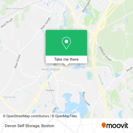 Devon Self Storage map