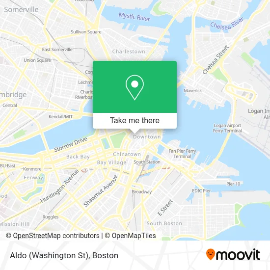 Aldo (Washington St) map