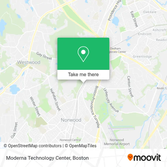 Moderna Technology Center map