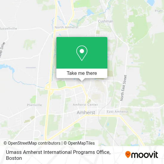 Umass Amherst International Programs Office map