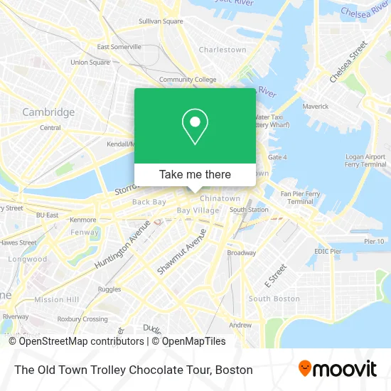 The Old Town Trolley Chocolate Tour map