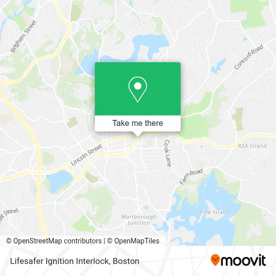 Lifesafer Ignition Interlock map