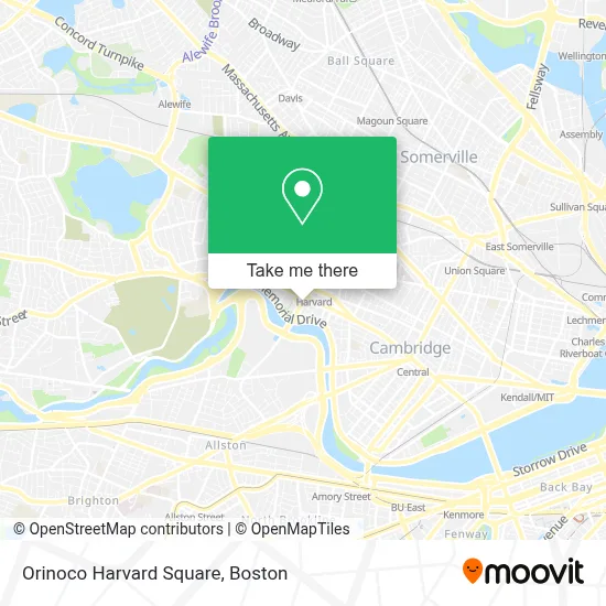 Orinoco Harvard Square map