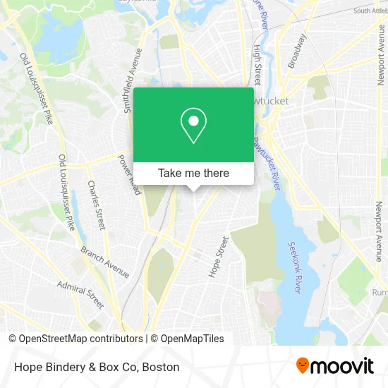 Hope Bindery & Box Co map