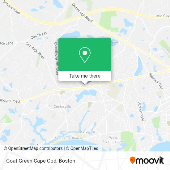 Goat Green Cape Cod map