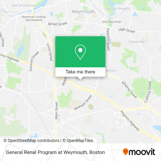 General Renal Program at Weymouth map