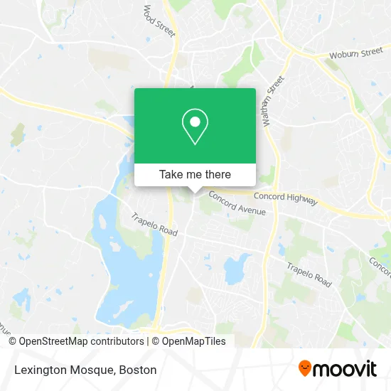 Lexington Mosque map