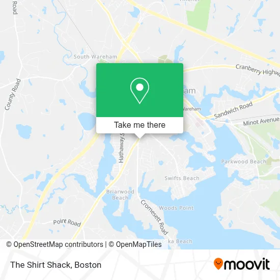 The Shirt Shack map