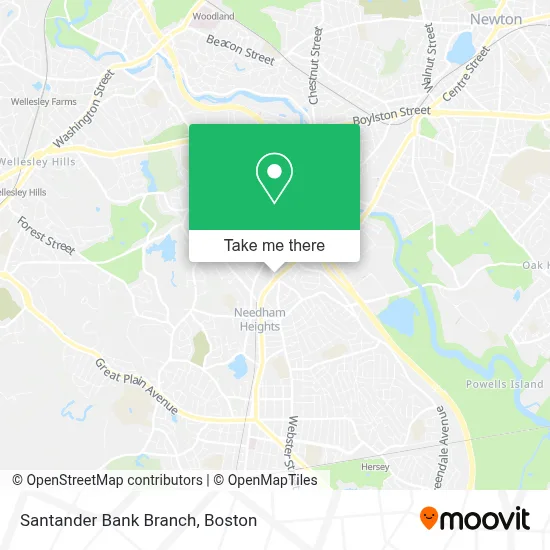 Santander Bank Branch map