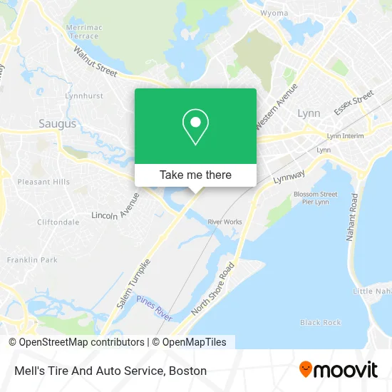 Mell's Tire And Auto Service map