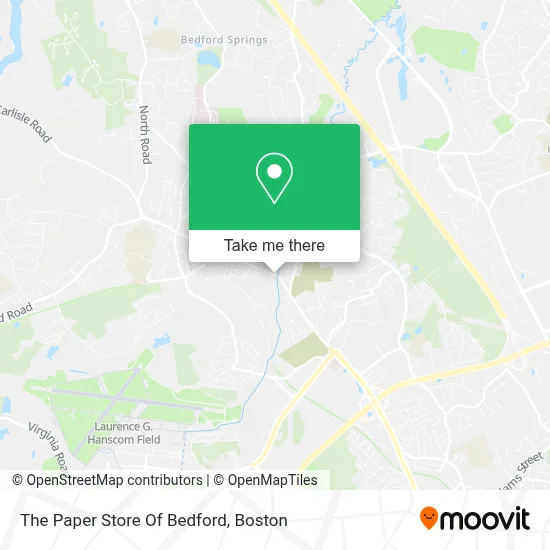 The Paper Store Of Bedford map