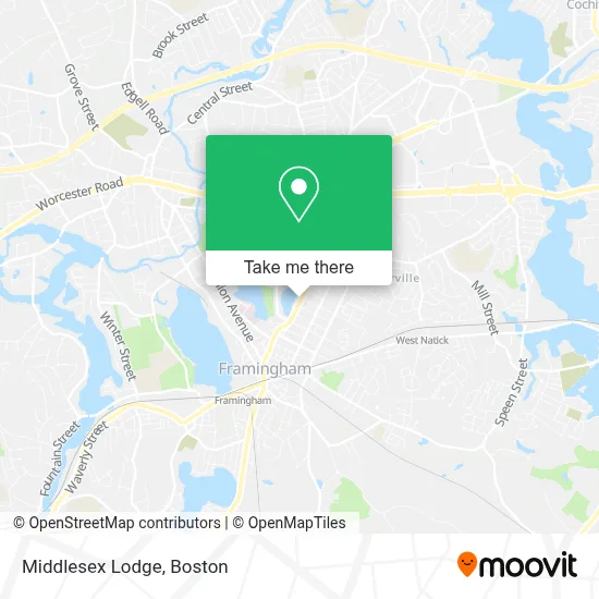 Middlesex Lodge map