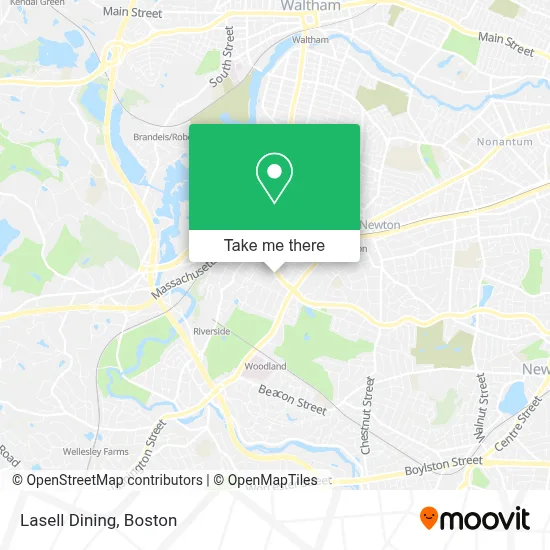 Lasell Dining map