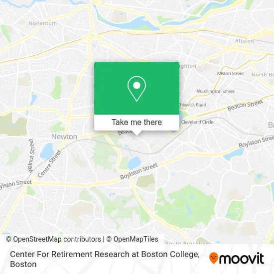 Center For Retirement Research at Boston College map