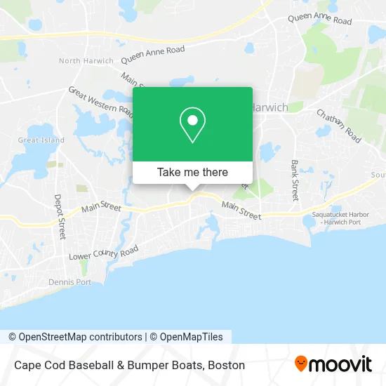 Cape Cod Baseball & Bumper Boats map