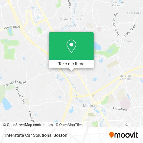 Interstate Car Solutions map