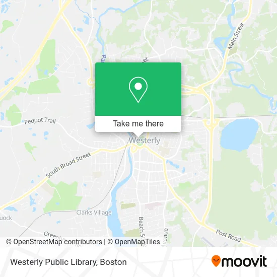 Westerly Public Library map