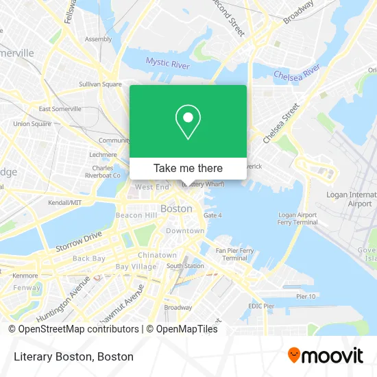 Literary Boston map