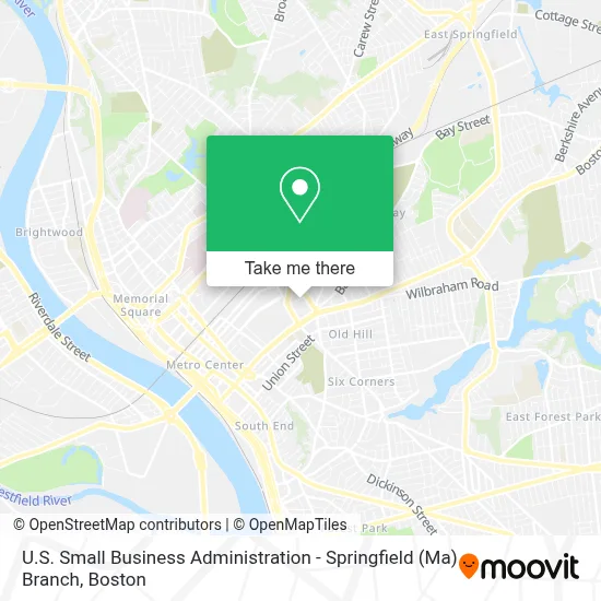 U.S. Small Business Administration - Springfield (Ma) Branch map