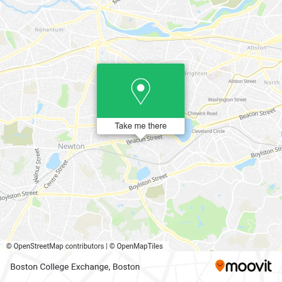 Boston College Exchange map