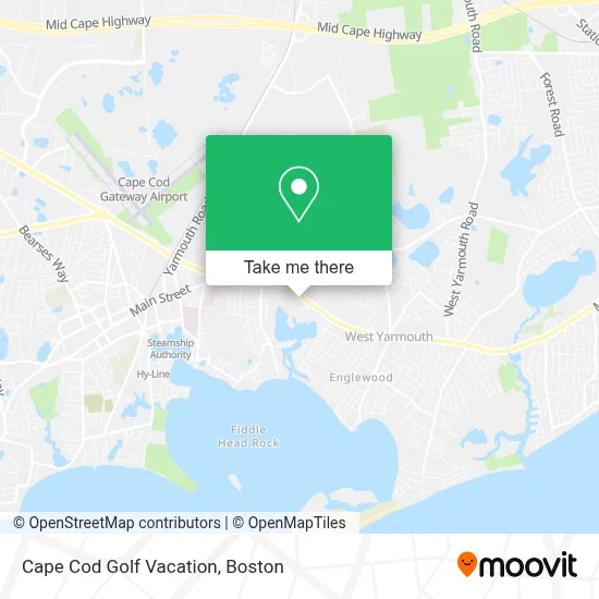 Cape Cod Golf Vacation map