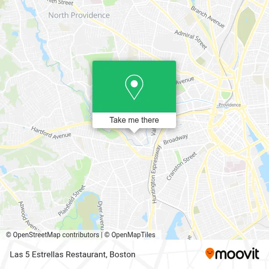 Las 5 Estrellas Restaurant map