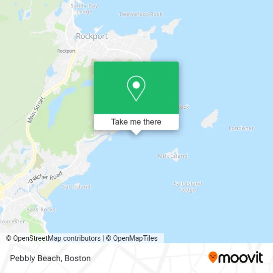 Pebbly Beach map
