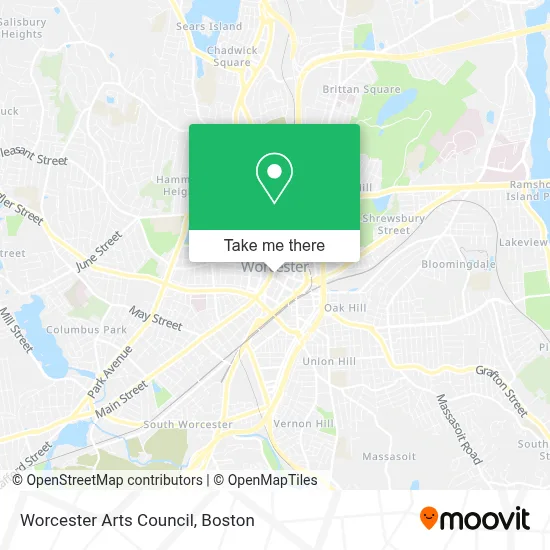 Worcester Arts Council map