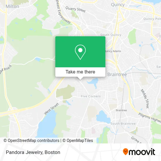 Pandora Jewelry map
