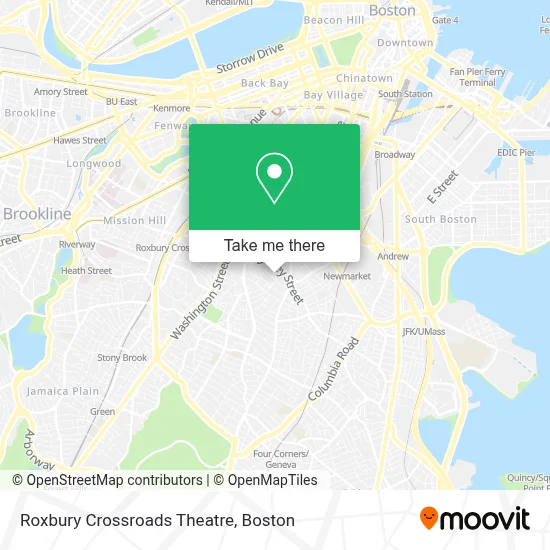 Roxbury Crossroads Theatre map