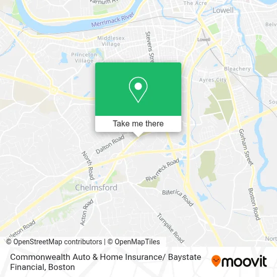 Commonwealth Auto & Home Insurance/ Baystate Financial map
